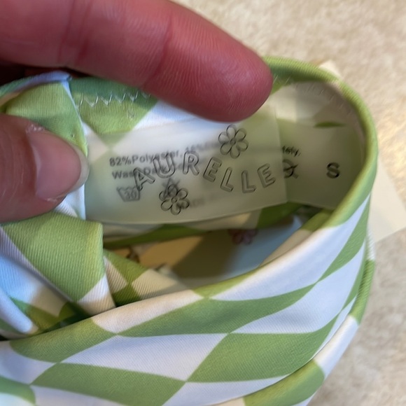 NWT! Aurelle Riza V Checkered Bikini Bottom S - Picture 4 of 7